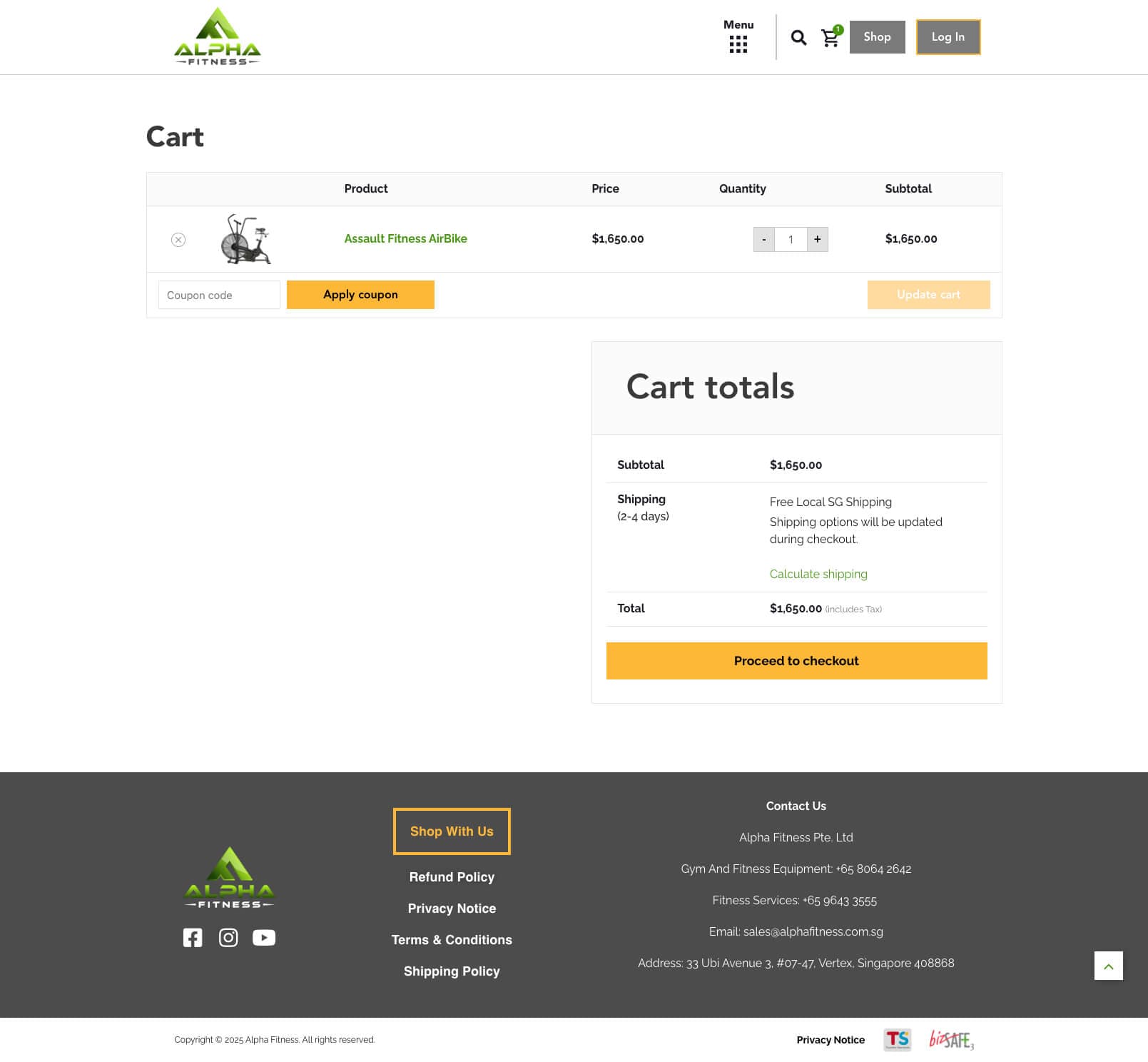 Alpha Fitness - Cart