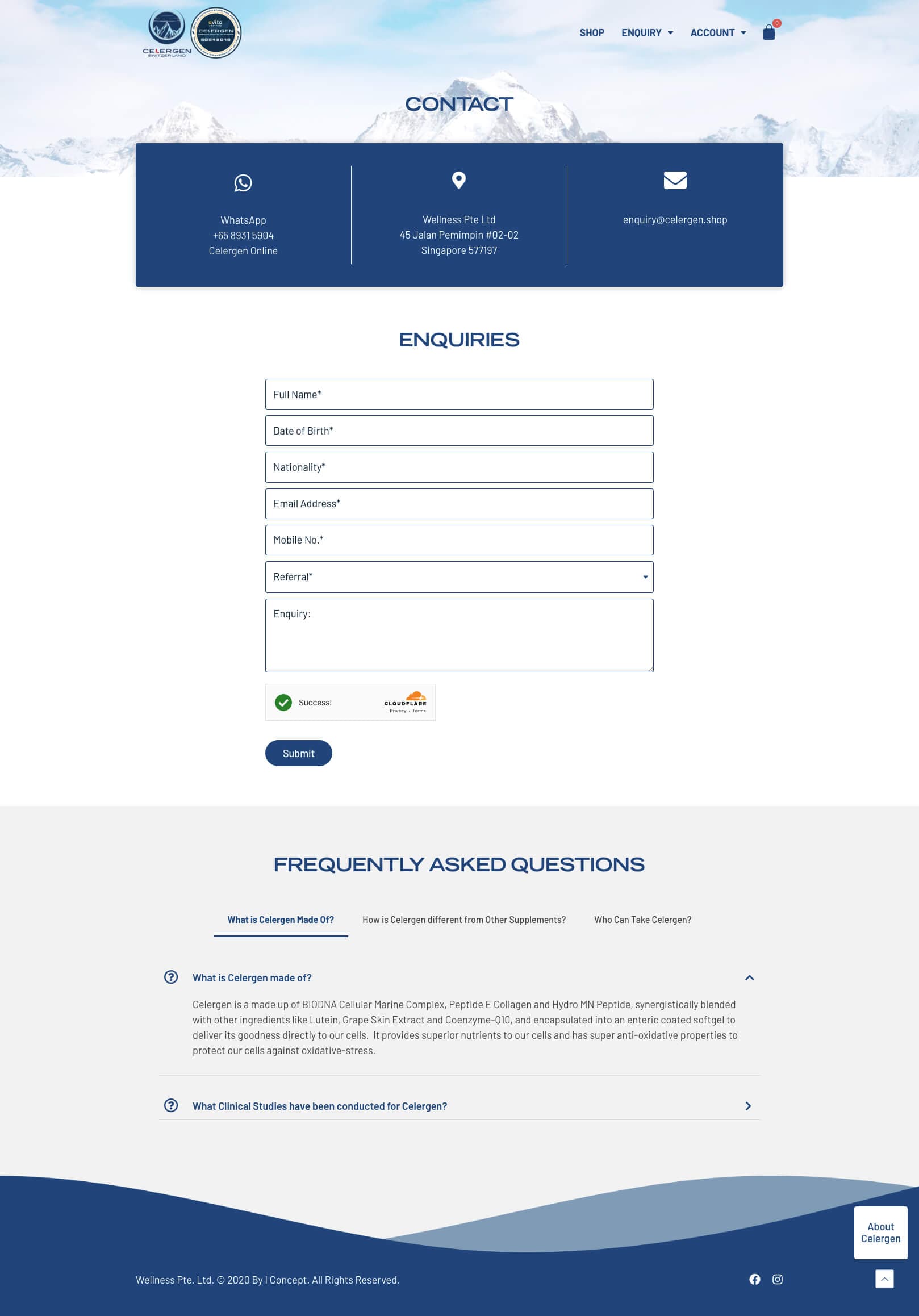 Celergen - Enquiries