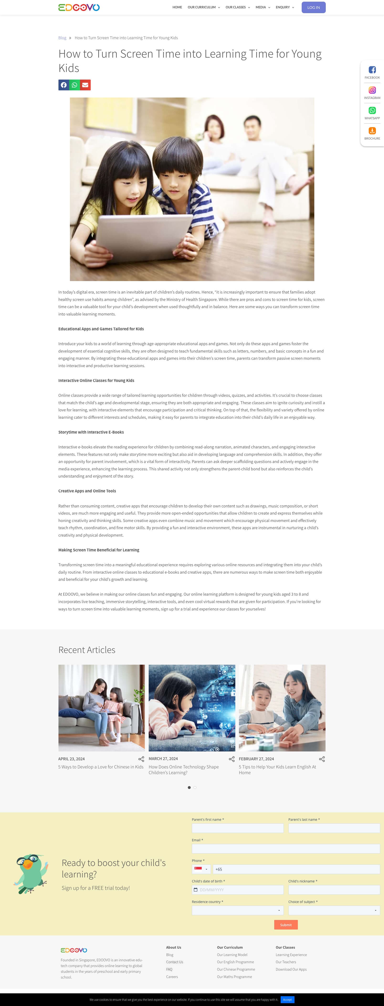 EDOOVO International - Blog Single Page