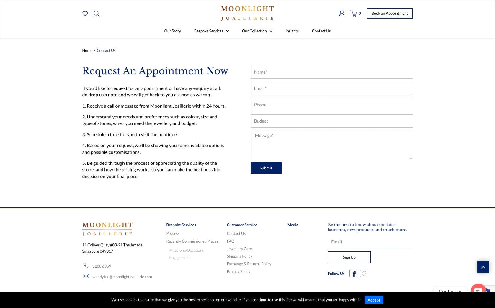 Moonlight Joaillerie - Appointment